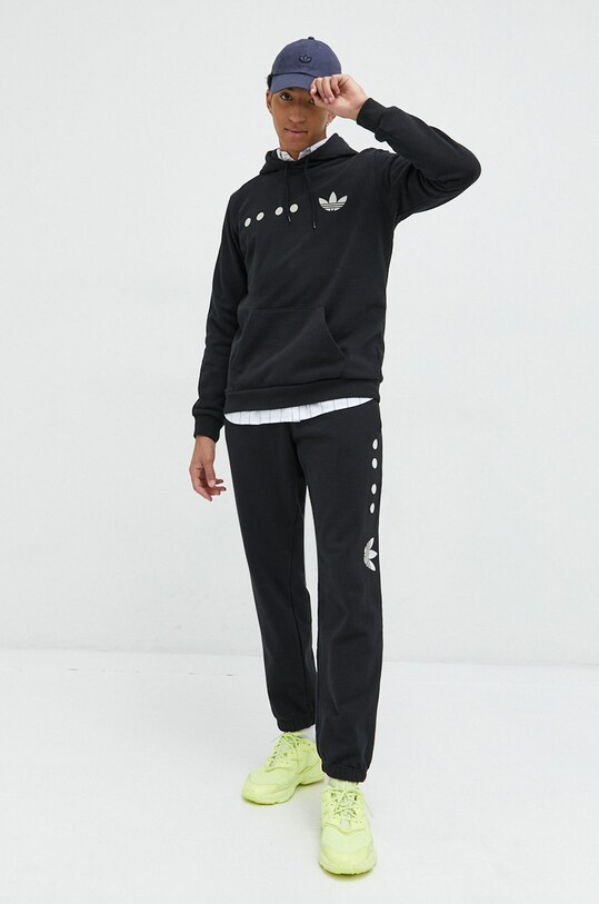 adidas Originals pantaloni de trening din bumbac HM4948 negru AW22