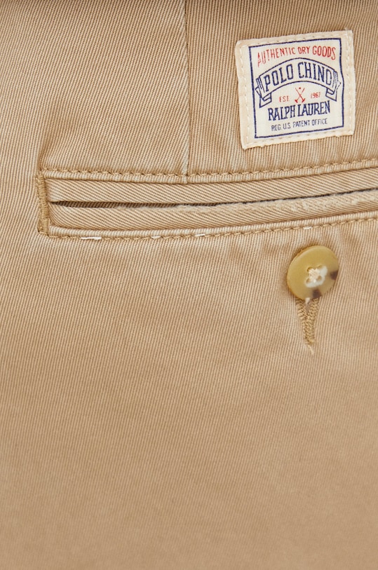 Bavlněné kalhoty Polo Ralph Lauren 710850209003 béžová