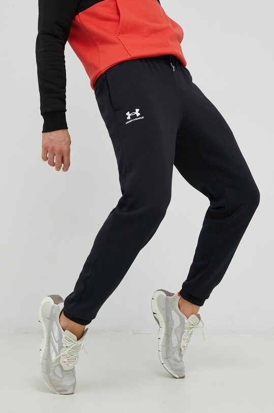 Under Armour pantaloni de trening tricotaj negru 1373882