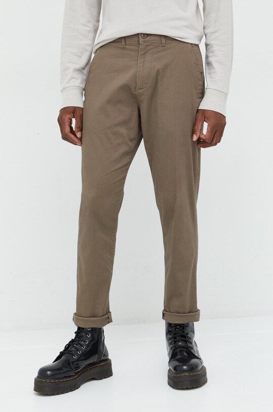 Abercrombie & Fitch spodnie z elastanem brązowy KI130.2615.420