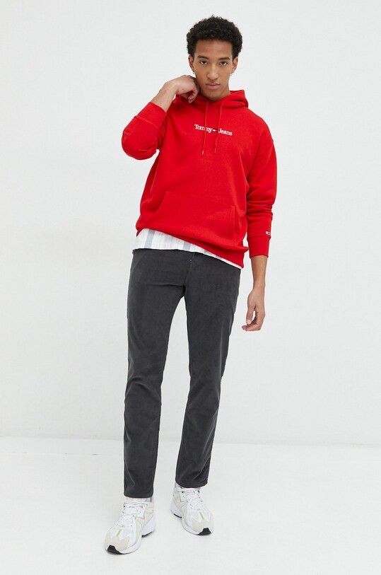 Hollister Co. pantaloni de catifea cord KI330.2213.120 gri AW22