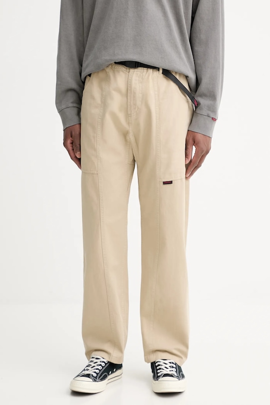 Gramicci spodnie bawełniane Gadget Pant bawełna beżowy G105.OGT