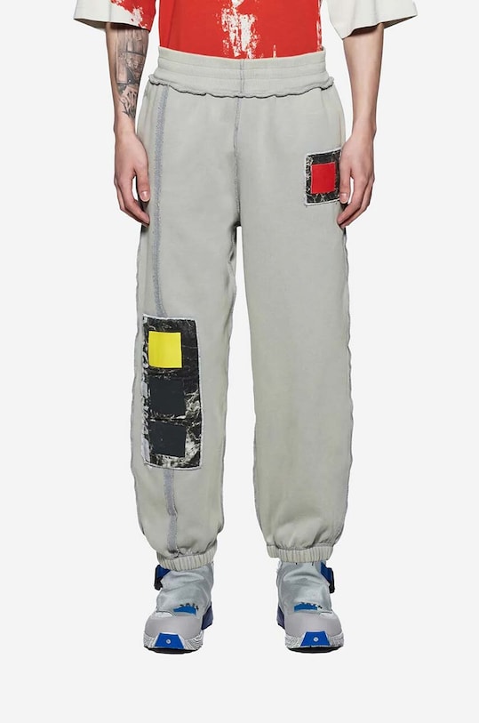 Βαμβακερό παντελόνι A-COLD-WALL* Relaxed Cubist Pants βαμβάκι γκρί ACWMB157