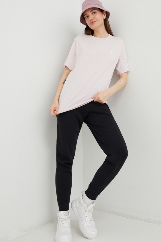 Odzież Converse spodnie dresowe 10024521.A01 czarny