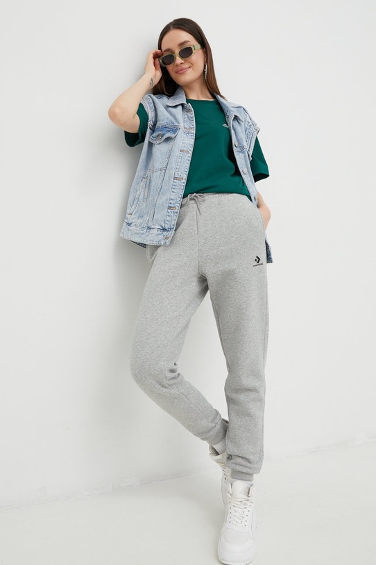 Odzież Converse spodnie dresowe 10024521.A05 szary