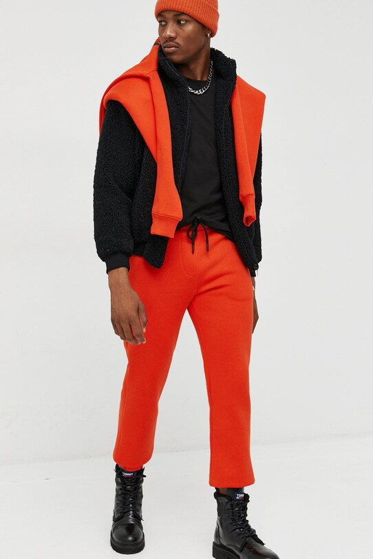 Kangol pantaloni de trening KAF22USPA105 portocaliu AW22