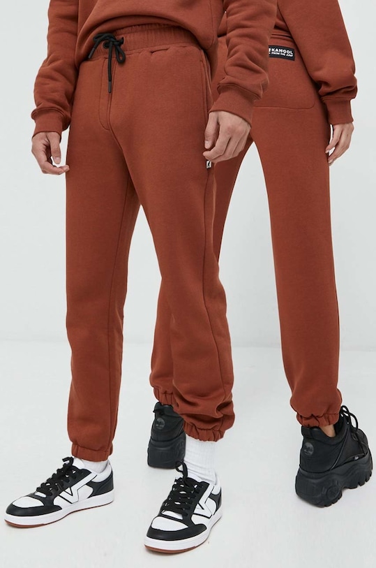 Tepláky Kangol pletenina hnedá KAF22USPA105