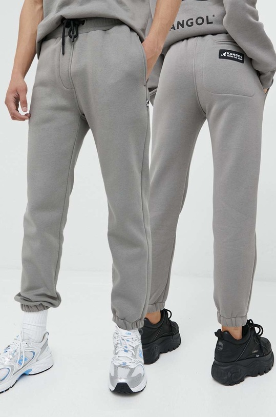 Kangol spodnie dresowe dzianina szary KAF22USPA105