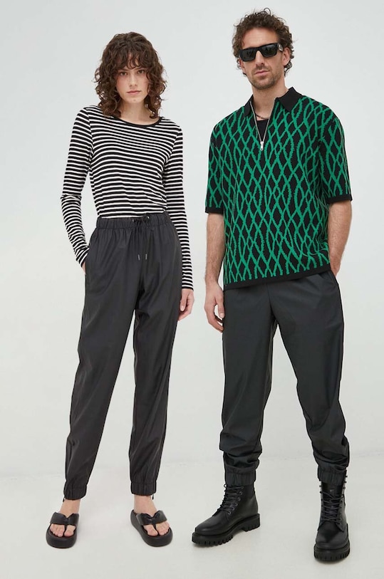 Παντελόνι φόρμας Rains ύφασμα μαύρο 18560.01