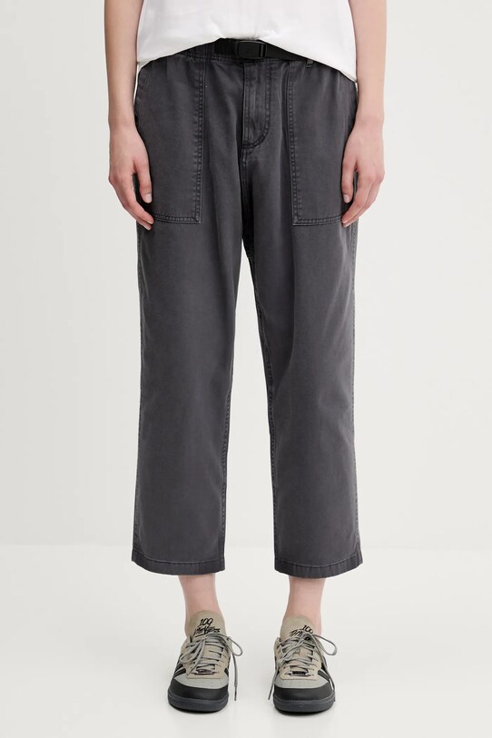 Βαμβακερό παντελόνι Gramicci Loose Tapered Pant G103.OGT γκρί SS25