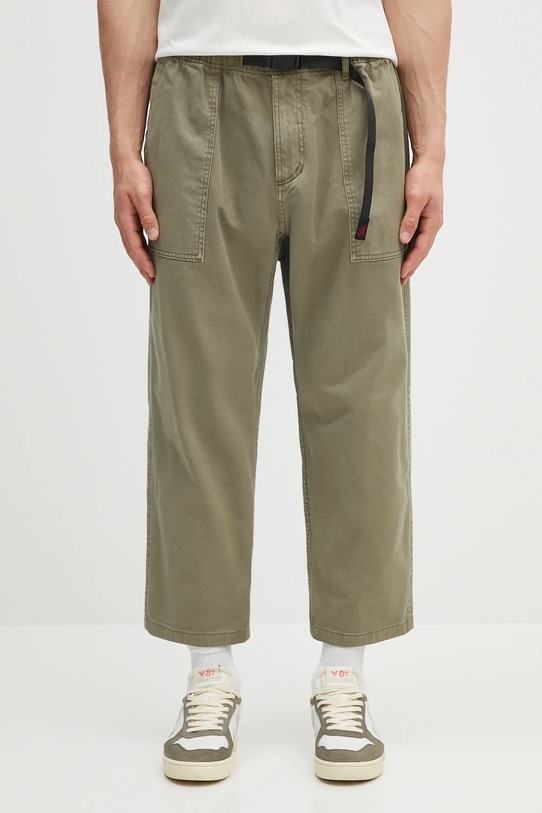 Хлопковые брюки Gramicci Loose Tapered Pant зелёный G103.OGT