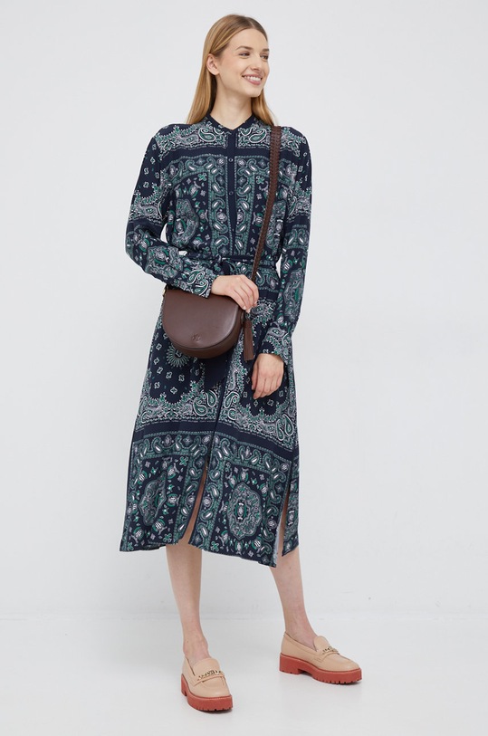 Šaty Tommy Hilfiger WW0WW35131.9BYY námořnická modř AW22
