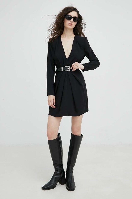 The Kooples rochie mini negru FROB25077K