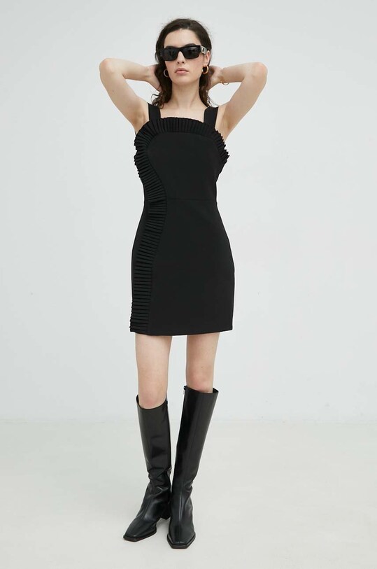 The Kooples sukienka FROB25087K czarny AW22