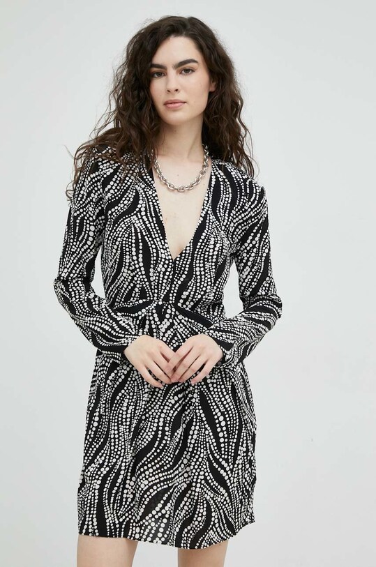 The Kooples sukienka czarny FROB25128K