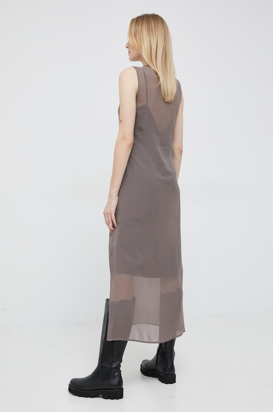 Ρούχα Μεταξωτό φόρεμα Calvin Klein K20K204291.9BYY γκρί