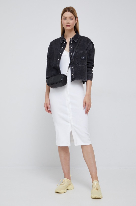 Šaty Calvin Klein Jeans J20J219068.9BYY biela AW22