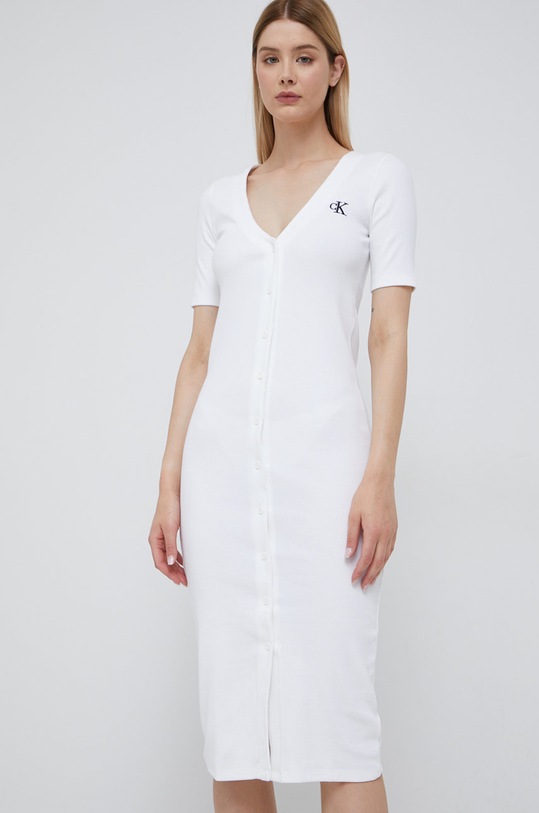Oblečenie Šaty Calvin Klein Jeans J20J219068.9BYY biela