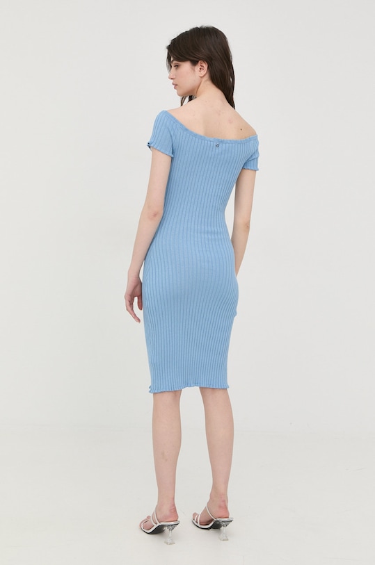 Îmbrăcăminte Guess rochie din amestec de matase W2YK54.Z30L1 albastru