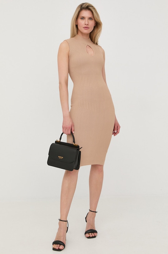 Guess sukienka casual beżowy W2YK63.Z2U00