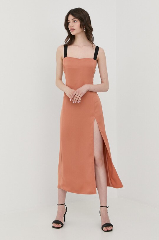 Pinko sukienka 1N13K6.A04E pomarańczowy AW22