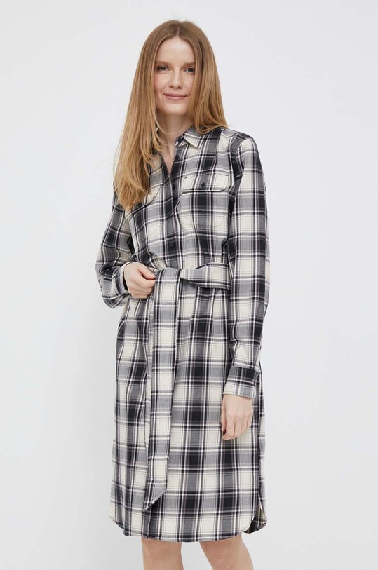 Βαμβακερό φόρεμα Lauren Ralph Lauren casual μαύρο 200880426001
