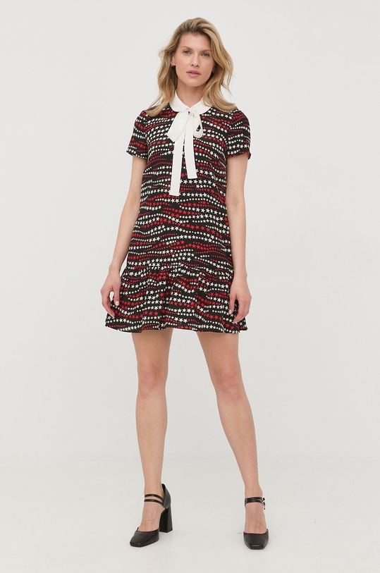 Red Valentino sukienka jedwabna 1R3VAEU56JD czarny AW22