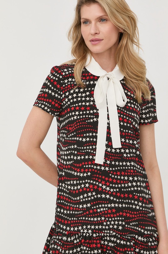 Red Valentino sukienka jedwabna czarny 1R3VAEU56JD