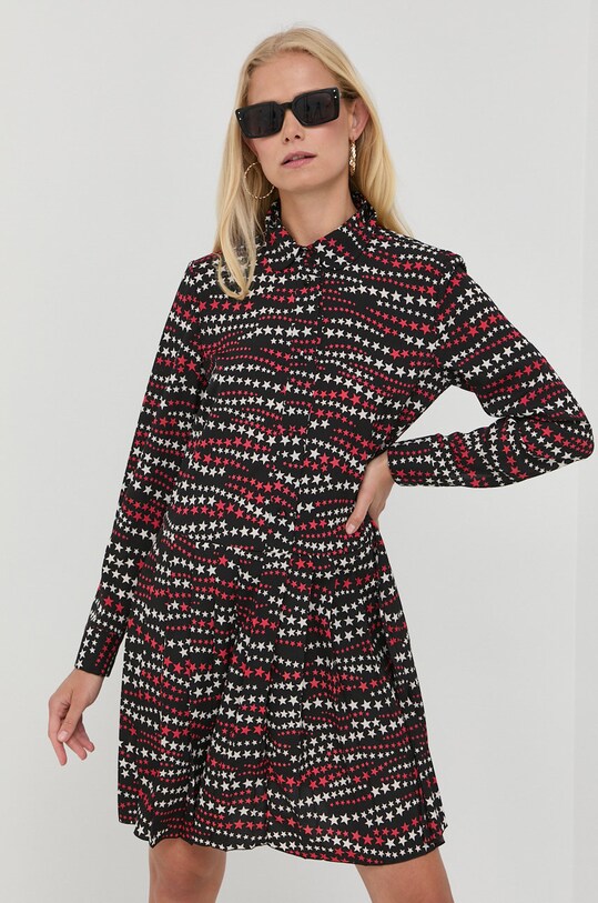 Obleka Red Valentino Mini črna 1R3VAFA56HV