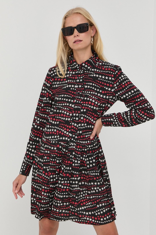 Red Valentino sukienka rozkloszowany czarny 1R3VAFA56HV