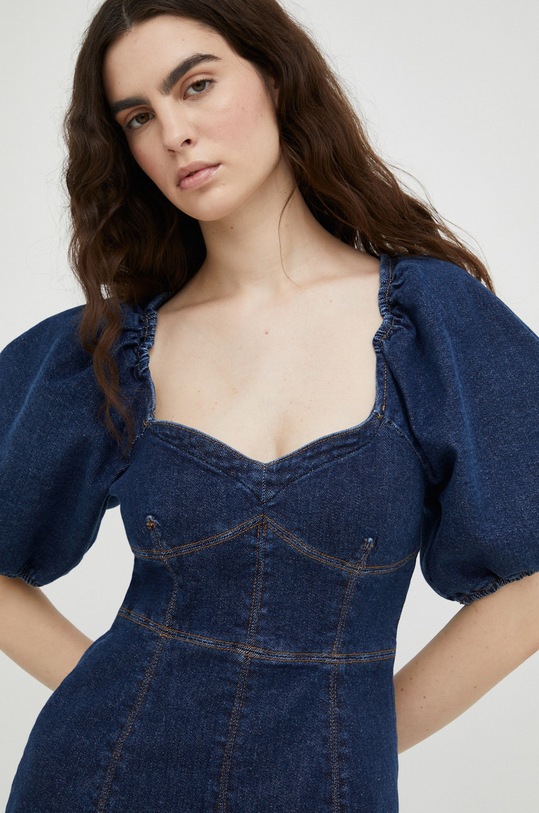 Gestuz rochie din denim bleumarin 10906294