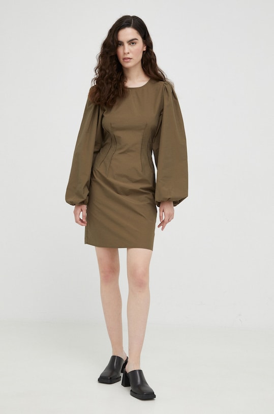 Šaty Gestuz látka hnedá 10906315