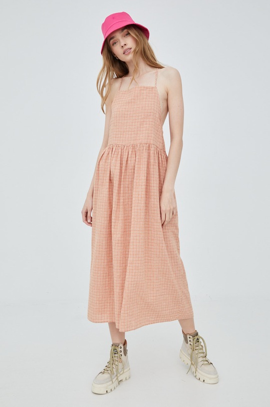 Ľanové šaty Levi's A3334.0001 oranžová AW22
