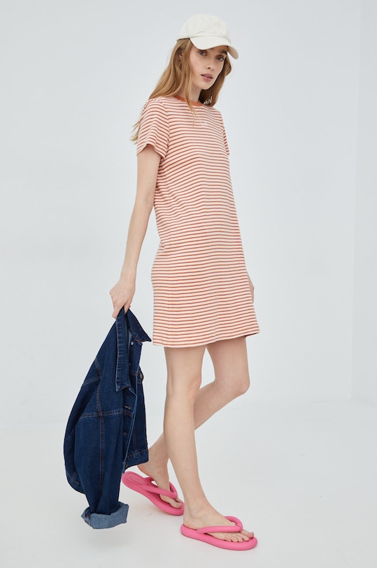 Levi's sukienka bawełniana A3340.0000 pomarańczowy AW22