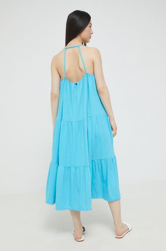 Ruházat Superdry ruha vászonkeverékből W8011100A.BVT türkiz