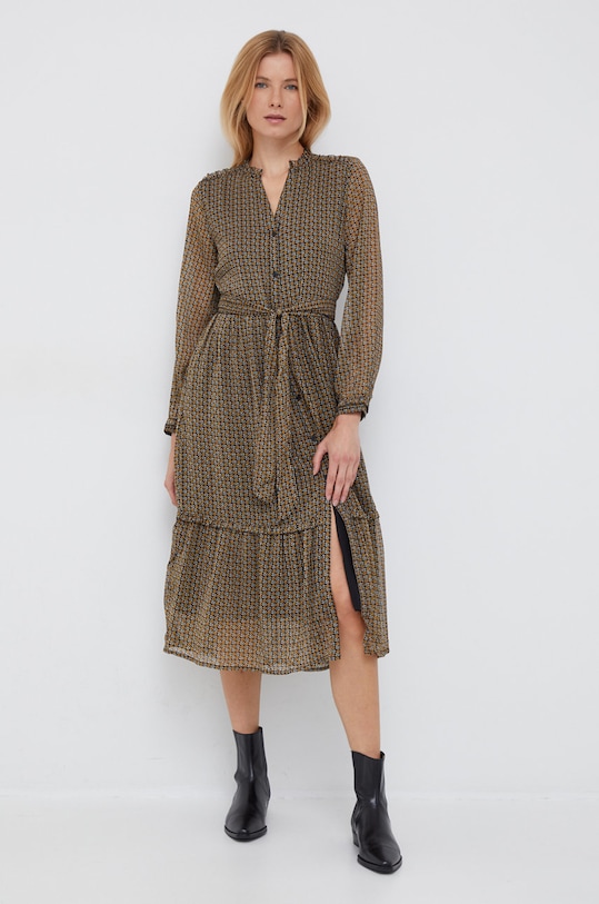 Pepe Jeans sukienka PL953146.098 żółty AW22