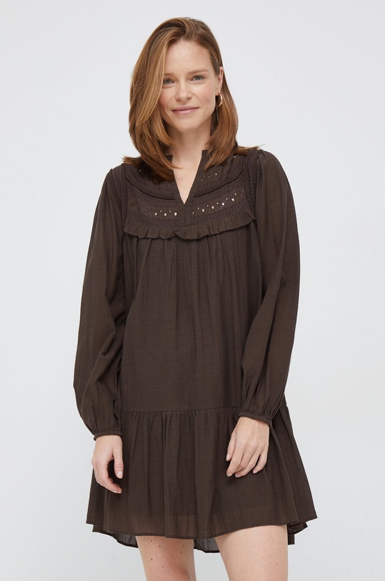 Pepe Jeans rochie mini maro PL953152.885
