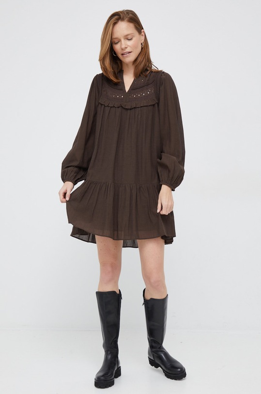 Pepe Jeans rochie PL953152.885 maro AW22