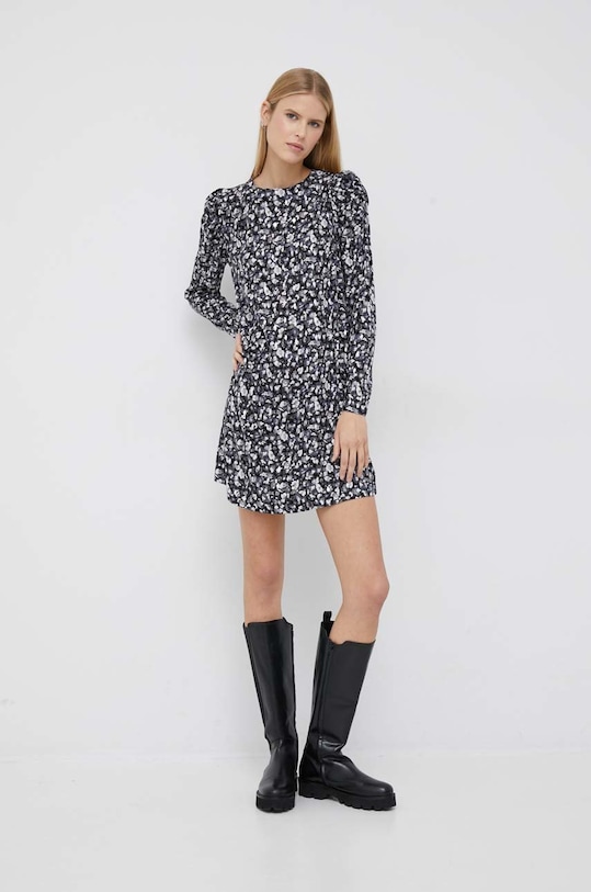Pepe Jeans rochie Marlene Print PL953162.965 negru AW22