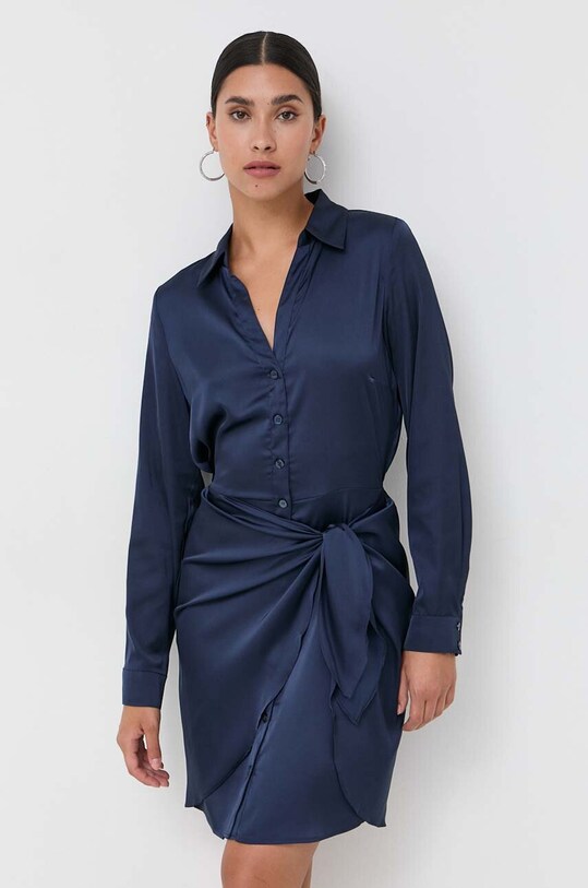 Guess sukienka AYLA z elastanem granatowy W2BK83.WF1T2