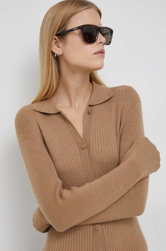 Calvin Klein sukienka z domieszką wełny K20K204940.9BYY beżowy