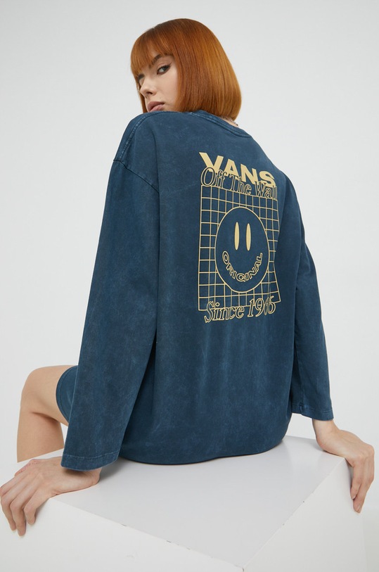 Vans rochie din bumbac mini bleumarin VN0A7RN160Q1