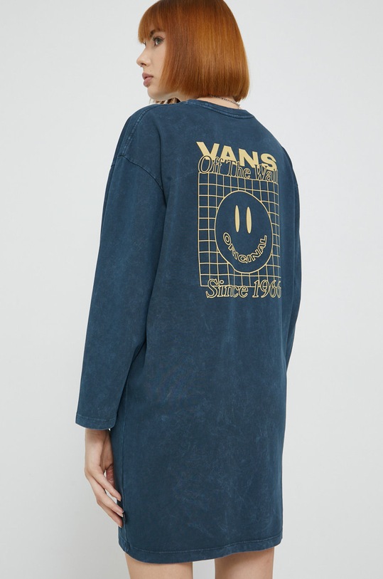 Vans rochie din bumbac bleumarin VN0A7RN160Q1