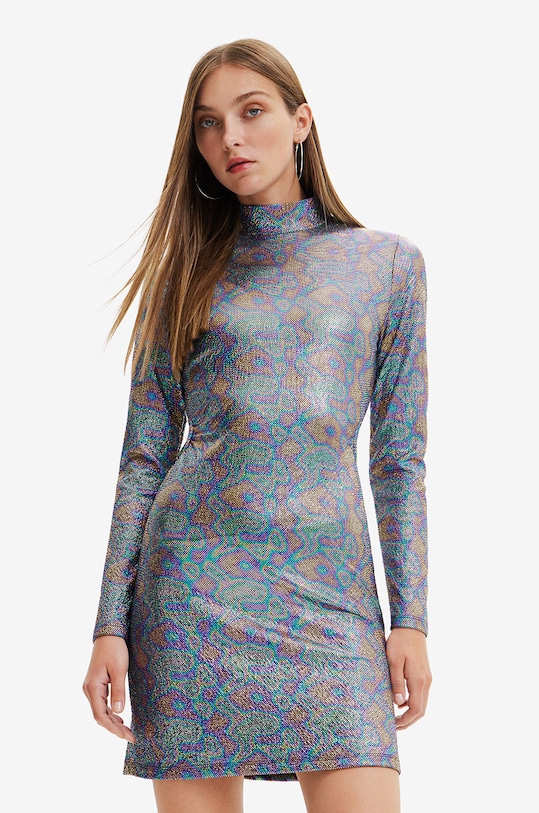Рокля Desigual животински черен 22WWVK62