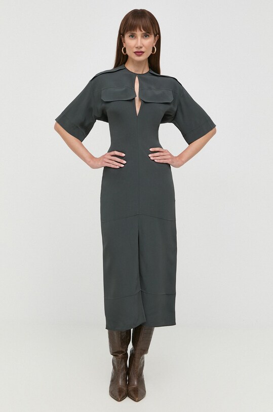 Victoria Beckham rochie maxi verde 1322WDR003752A