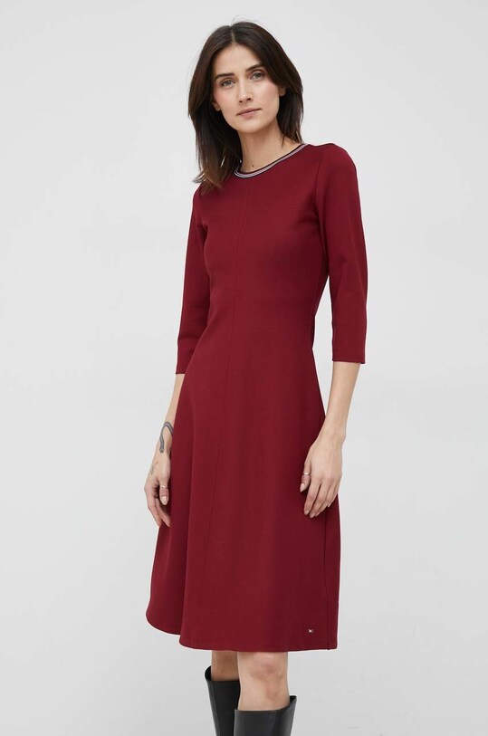 Tommy Hilfiger sukienka bordowy WW0WW36713.9BYY