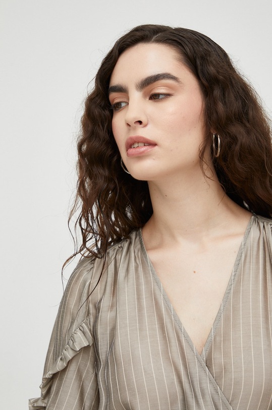 Bruuns Bazaar rochie din amestec de in BBW3087 bej