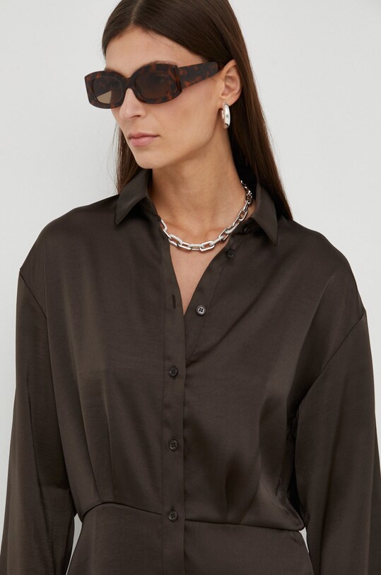 Samsoe Samsoe sukienka brązowy F22300193