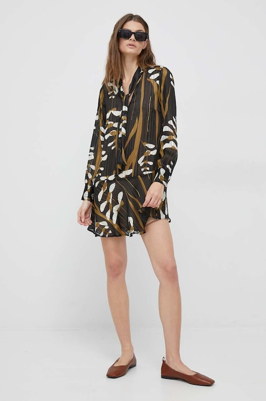 Платье Sisley узор чёрный 4Y83LV02N.73V