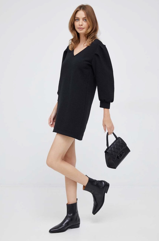 Sisley sukienka 4ZYRLV01S.100 czarny AW22